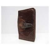 Very Cool Vintage Genuine Alligator Leather Handbag / Clutch / Purse