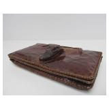 Very Cool Vintage Genuine Alligator Leather Handbag / Clutch / Purse