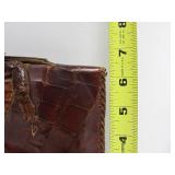 Very Cool Vintage Genuine Alligator Leather Handbag / Clutch / Purse