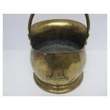Large Old Vintage Brass Pail w/Handle