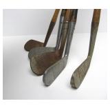Nice Lot of Antique Wood Shaft Golf Clubs