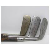 Nice Lot of Antique Wood Shaft Golf Clubs