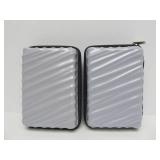 Pair of Small Hard Plastic TUMI Travel Cases