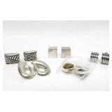 Group of New Unworn Sterling Silver Earring Sets / Jewelry #17