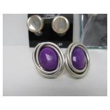 Group of New Unworn Sterling Silver Earring Sets / Jewelry #19