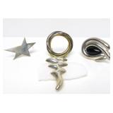 Group of New Unworn Sterling Silver Brooches / Jewelry #20