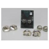 Group of New Unworn Sterling Silver Earring Sets / Jewelry #22