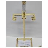 Excellent Clean Condition Quality Brass & Marble Fireplace Tool Set