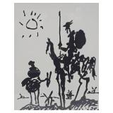 Excellent Vintage Framed PICASSO Print - "Don Quixote"