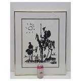 Excellent Vintage Framed PICASSO Print - "Don Quixote"