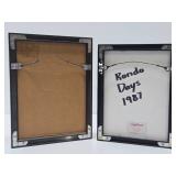 2 Framed Vintage Artworks - Linocut & Etching - "The Old Cynic" & Mother w/Child