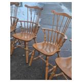 Set of 4 Quality Vintage S. BENT BROS Windsor Dining Chairs