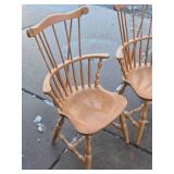 Set of 4 Quality Vintage S. BENT BROS Windsor Dining Chairs
