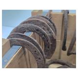 Large Lot of Vintage Iron Horseshoes