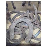 Large Lot of Vintage Iron Horseshoes