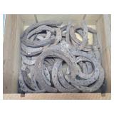 Large Lot of Vintage Iron Horseshoes