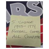 Lot of 5 COMPLETE Vintage Football Electric & Board Games