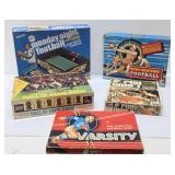Lot of 5 COMPLETE Vintage Football Electric & Board Games