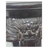 Vintage Carved Wood Oriental Pedestal Stand