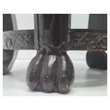 Vintage Carved Wood Oriental Pedestal Stand