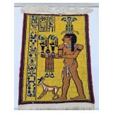 Small Vintage Rug w/Egyptian Motif