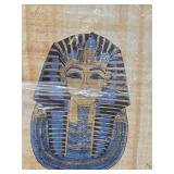 Group of Vintage Handpainted Egyptian Artwork on Papyrus