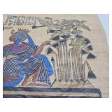 Group of Vintage Handpainted Egyptian Artwork on Papyrus