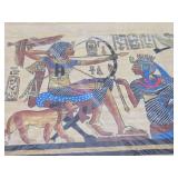 Group of Vintage Handpainted Egyptian Artwork on Papyrus