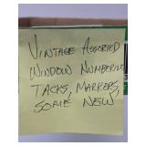 Nice Group of Vintage Window Number Tacks Markers etc