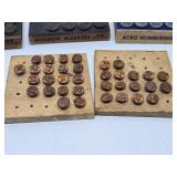 Nice Group of Vintage Window Number Tacks Markers etc