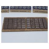 Nice Group of Vintage Window Number Tacks Markers etc