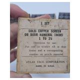 Nice Group of Vintage Window Number Tacks Markers etc