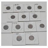 Group of 13 US Indian Heads Pennies #2