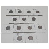 Group of 13 US Indian Heads Pennies #2