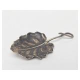 Large Signed Vintage Sterling Silver Leaf Spoon by George W. Shiebler & Co