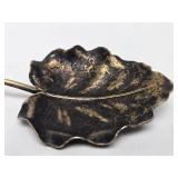 Large Signed Vintage Sterling Silver Leaf Spoon by George W. Shiebler & Co