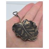 Large Signed Vintage Sterling Silver Leaf Spoon by George W. Shiebler & Co