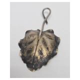 Large Signed Vintage Sterling Silver Leaf Spoon by George W. Shiebler & Co