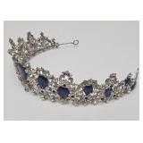 Good Quality Vintage Blue Rhinestone Tiara