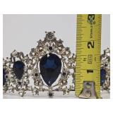 Good Quality Vintage Blue Rhinestone Tiara