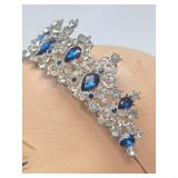 Good Quality Vintage Blue Rhinestone Tiara