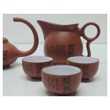 Very Nice Vintage Chinese Yizing Zisha Tea Service Set