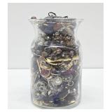 Large Vase Full of Assorted Costume Jewelry #1