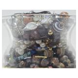 Large Vase Full of Assorted Costume Jewelry #1