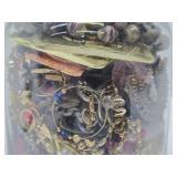 Large Vase Full of Assorted Costume Jewelry #1