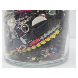 Large Vase Full of Assorted Costume Jewelry #1