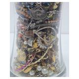 Large Vase Full of Assorted Costume Jewelry #2