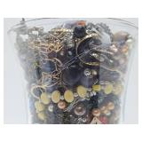 Large Vase Full of Assorted Costume Jewelry #2