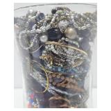 Large Vase Full of Assorted Costume Jewelry #2