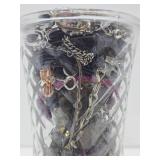 Large Vase Full of Assorted Costume Jewelry #3